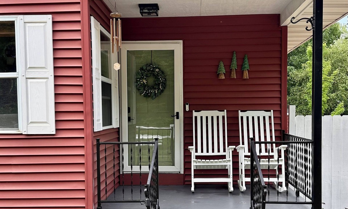 Trowbridge Park House | Charming Red House Private Yard Fire Pit