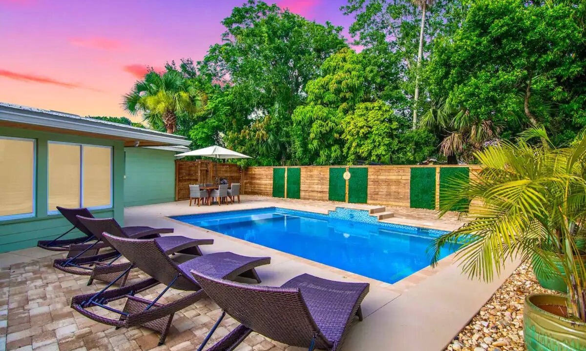Vero Beach South House | Coastal Boho Escape w/Fenced-In Heated Pool