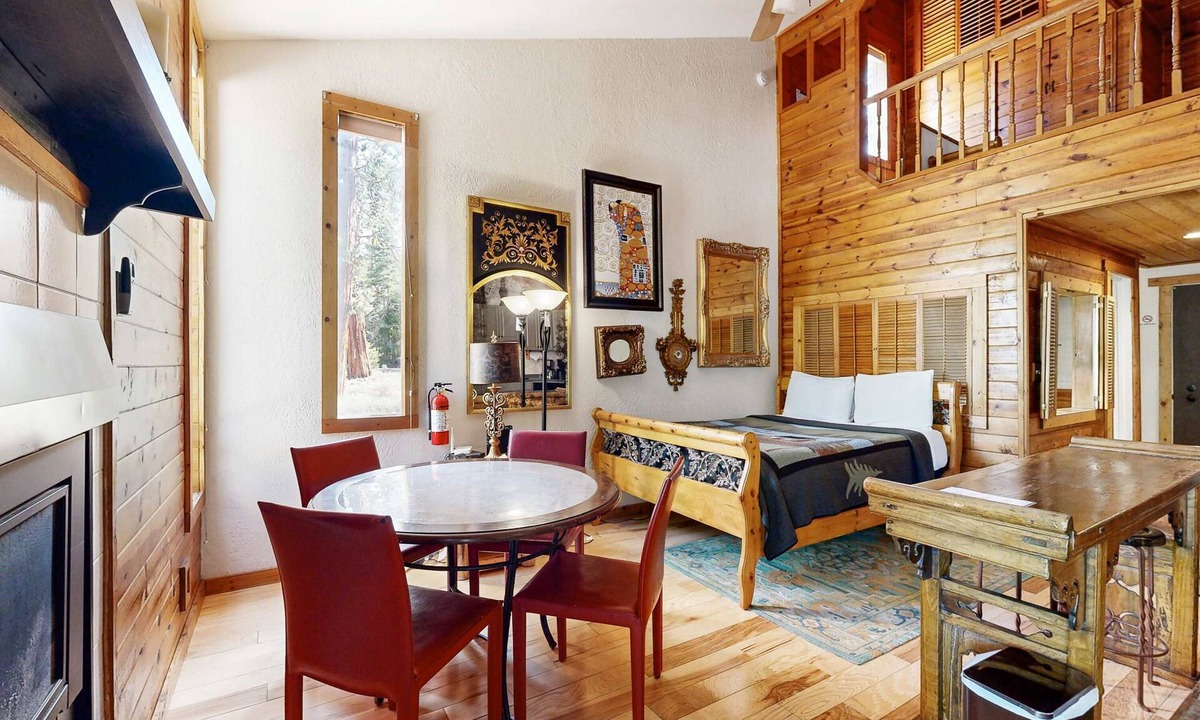 Kings Beach Condo | Eclectic second floor condo with loft, balcony, & gas fireplace - family friendly