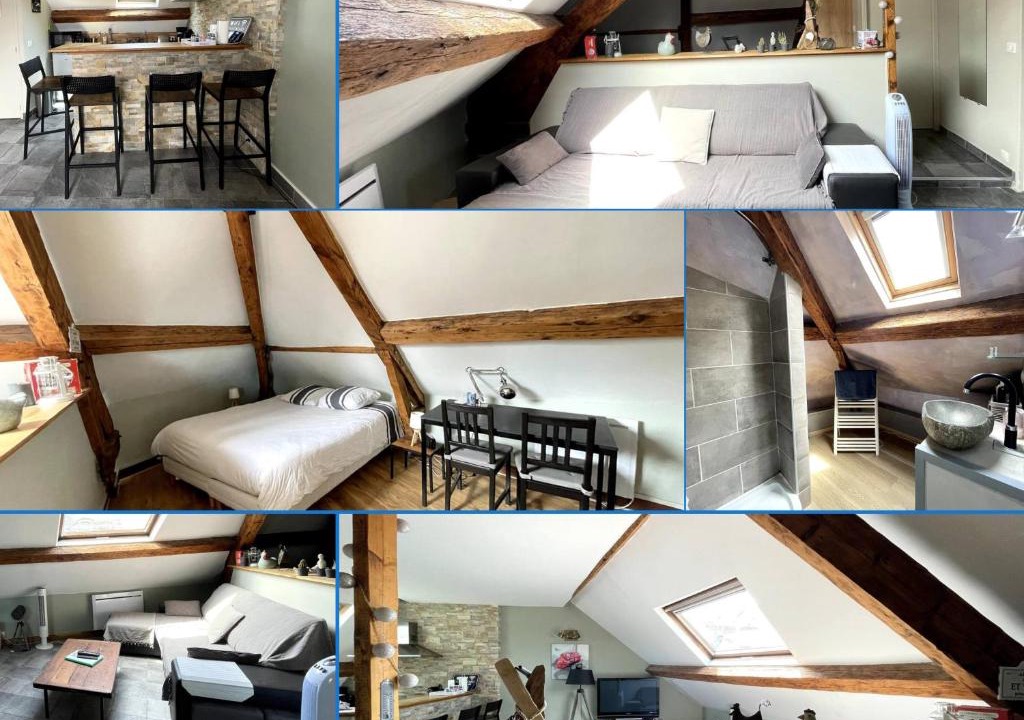 Bayeux Apartment | Les combles de l Aure Grand studio cosy confortable classé 3 étoiles centre Bayeux 2 mn à pied cathédrale proche plages du débarquement
