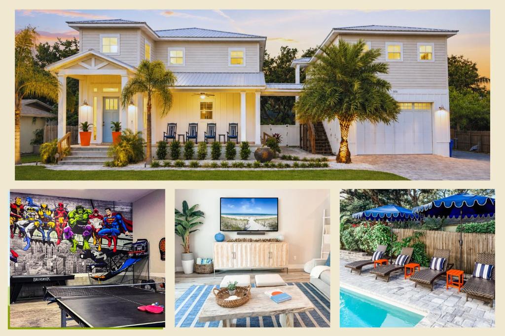 Vilano Beach House | Luxury Beach Home - Sauna Pool Spa Games Cart
