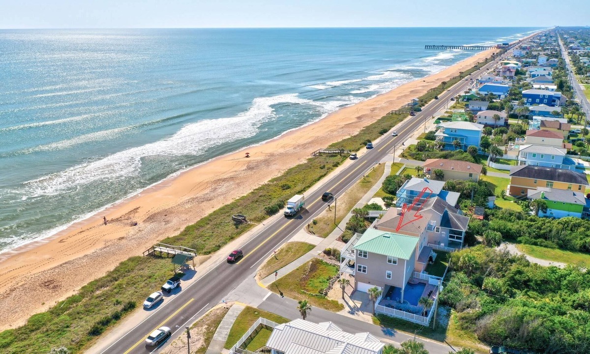 Flagler Beach House | Luxury Home with Amazing Ocean Views | Private Heated Pool | Steps to the Beach | 2 Expansive Decks