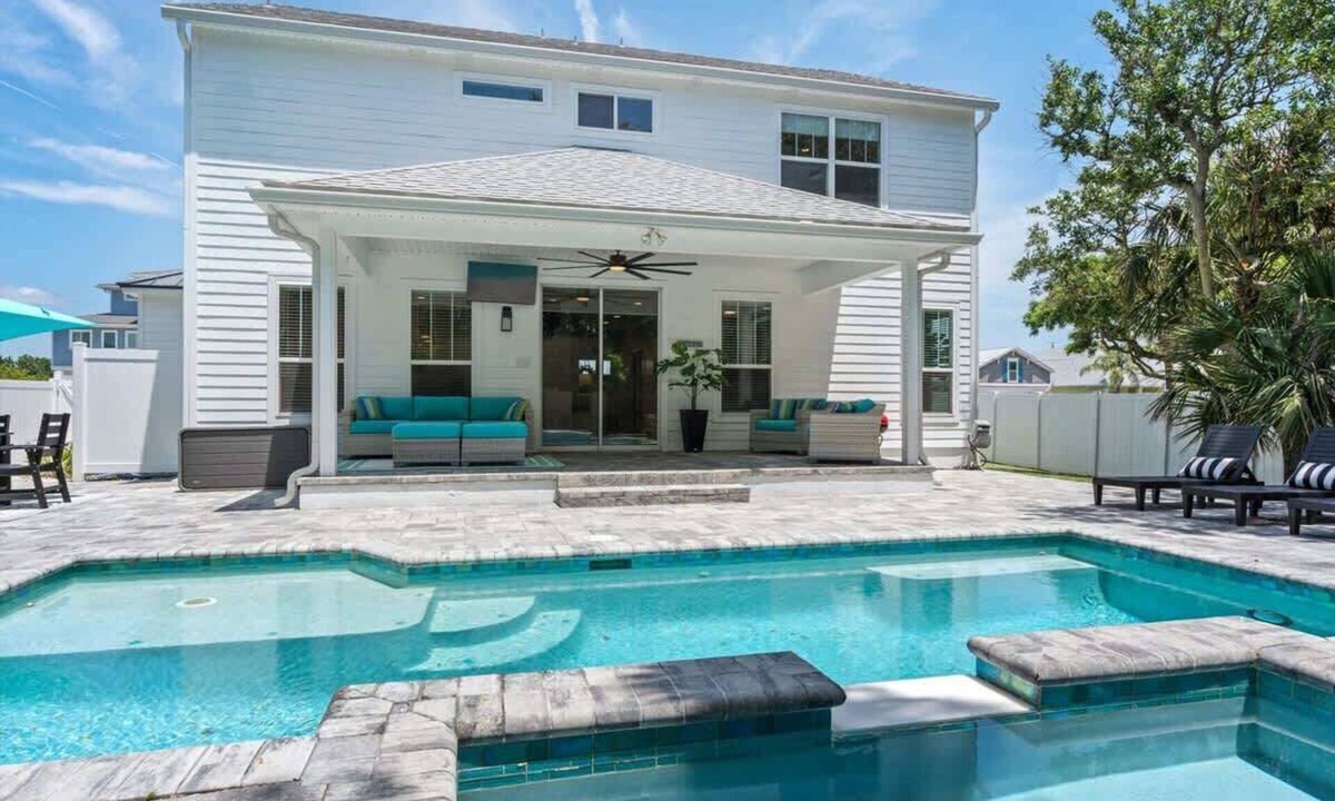Vilano Beach House | Luxury Oasis Heated Pool, Game Rm, 3 Blks to Beach