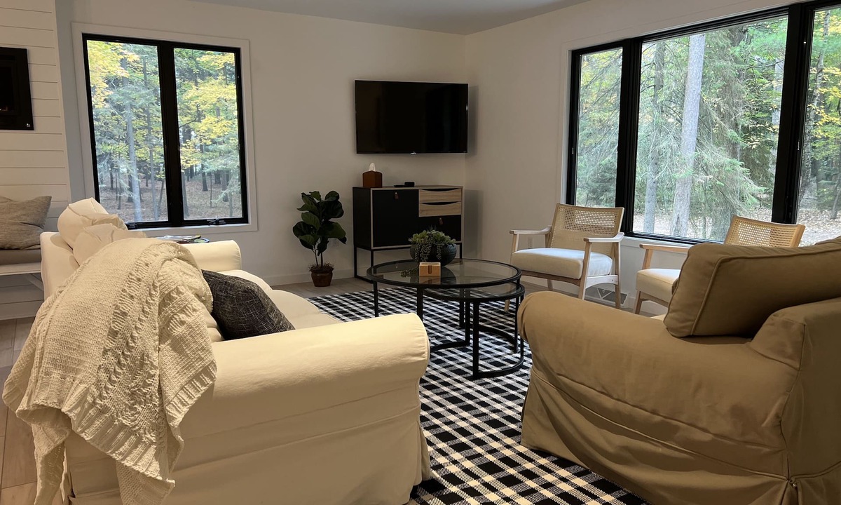 Sheboygan House | Modern Cabin, private wooded lot with lake access