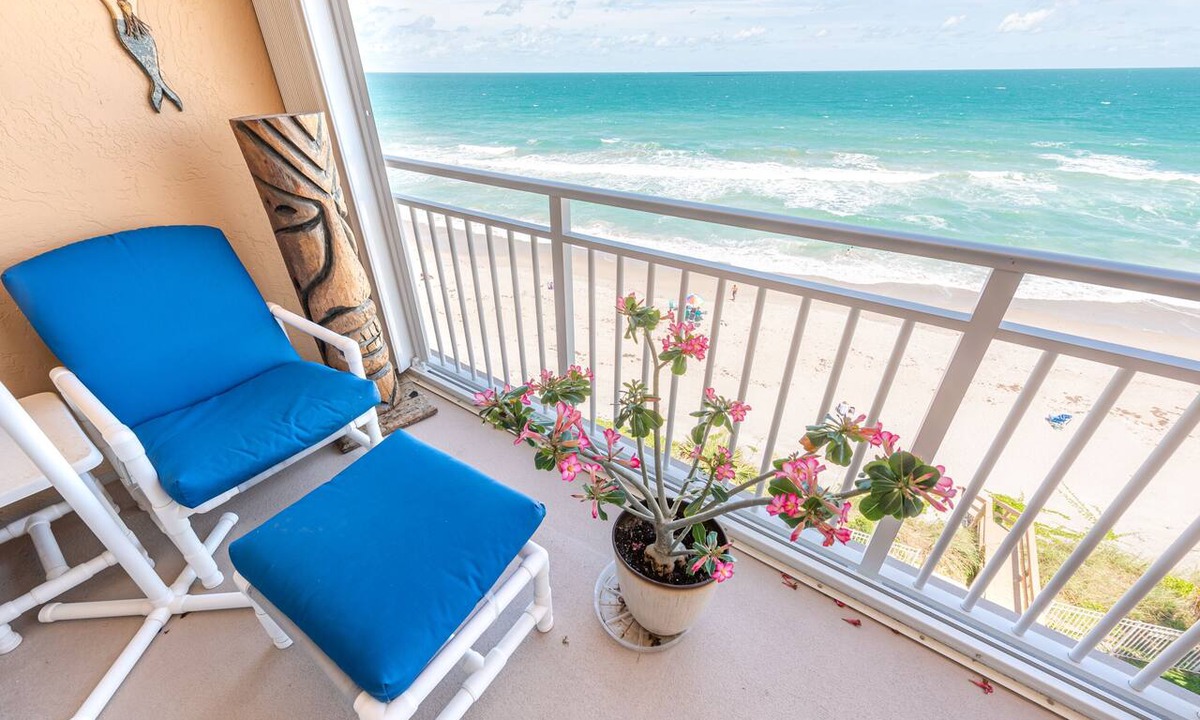 Indian Harbour Beach Condo | Oceanfront 2BR Condo 6th Floor Balcony with Stunning Ocean Views, 605