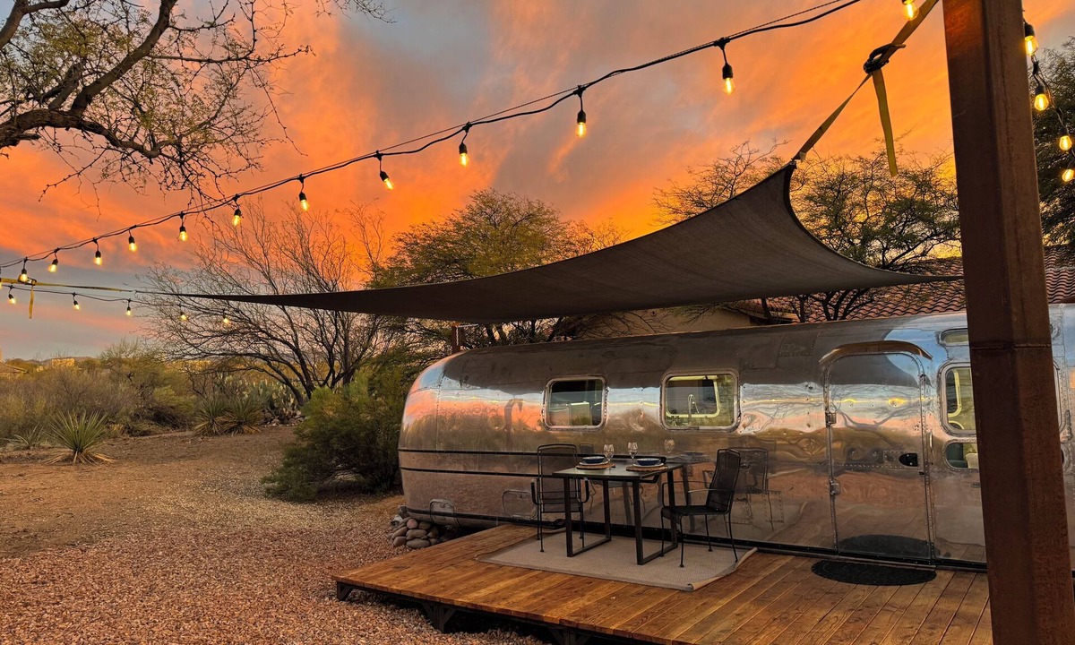New Tucson House | Rocketship Airstream, a lovingly restore 31-foot 1973 Aistream Sovereign.