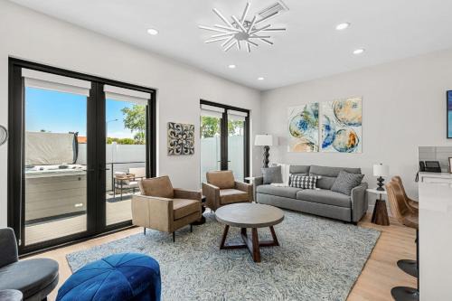Cocoa Beach Villa | Salty Serenity Villa - New Luxe Escape with Hot Tub Spa & Rocket Views - Walk to Beach