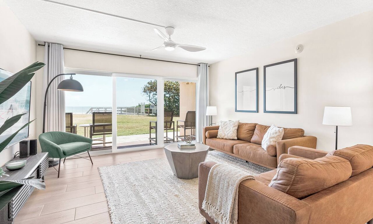 Satellite Beach Condo | Seaside Escape – Ground-Floor Condo with Panoramic Ocean Views, Steps to Beach & Pool 🏝️