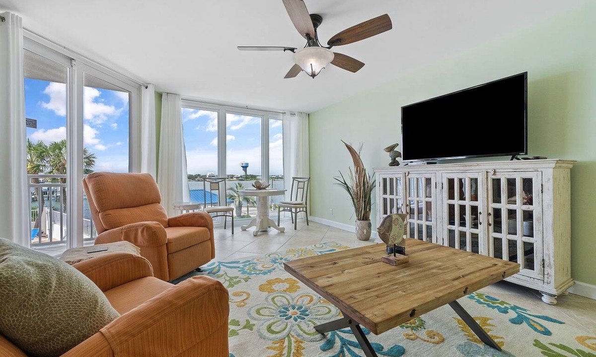 Ono Island Condo | SeaSpray Riverside 214-Beautiful Bay Views!
