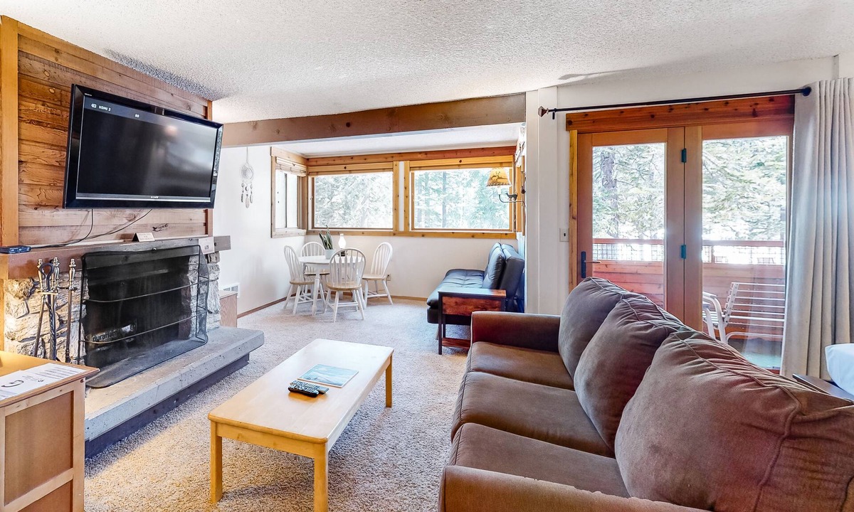 Tahoe Woods Condo | Second-Level Condo w/Free WiFi, Wood Fireplace, Shared Outdoor Pool, & Views