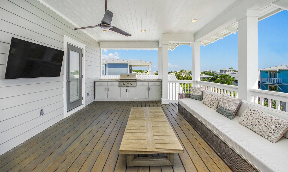 Rosemary Beach House | Spacious Deck With Built-In Grill- 110 Surfer Lane by Royal Destinations