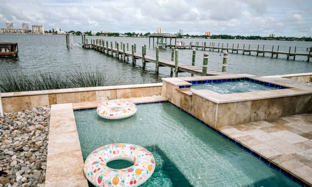 Elizabeth Mcbrides Raulersons House | The Blue Chill - on the Intercostal Waterway, features a pool, hot tub & dock!