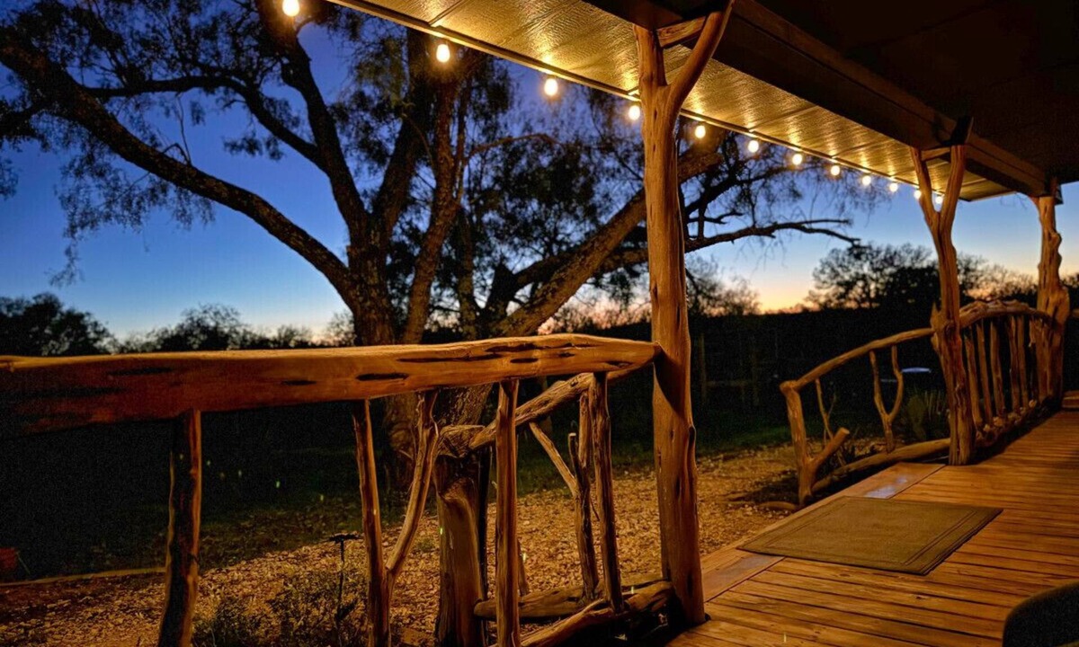 Lometa Cabin | Working wildlife ranch. Walk to river-fish, boat, swim. Near Colorado Bend.