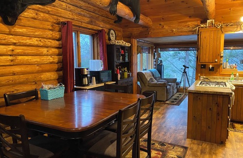 Suring Cabin | 20 acre, 5-bedroom waterfront cabin in Suring. Private pond & River Access!