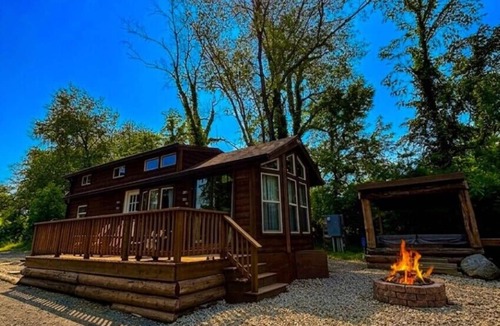 West Newton House | 3 Tiny Cabins Together Lakefront