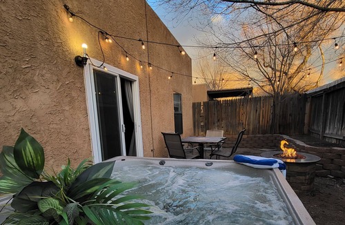 Northeast Heights House | 50% off Getaway 2 "The Canary" A Luxury 3 Bedroom W/ Private Hot Tub & Fire pit!