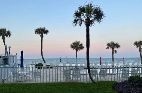 Seaside Homes Condo | Amazing 2-bedroom beachfront condo on Ormond Beach steps from pool and beach.