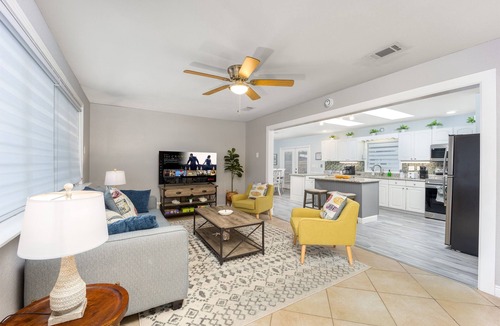 North River Shores House | Arcade Game Room · Firepit Patio · Kids Bunkroom