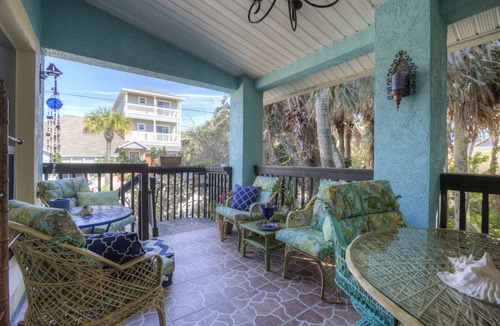 New Smyrna Beach House | Beachside Retreat Sleeps 16 70 Steps to Beach 7 Bdrms Parking for 9