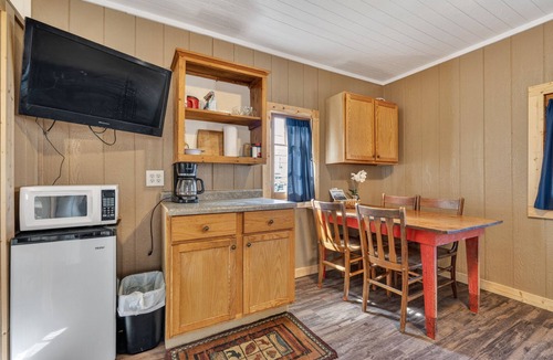 Curtis Cabin | Bear Necessities at Heidi's L'il Haven Resort, cozy 1 bedroom with kitchenette