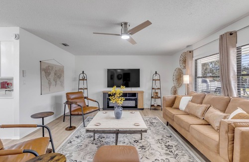Edgewater House | Blue Door River House - Fenced Yard & Pet Friendly - Steps to the ICW