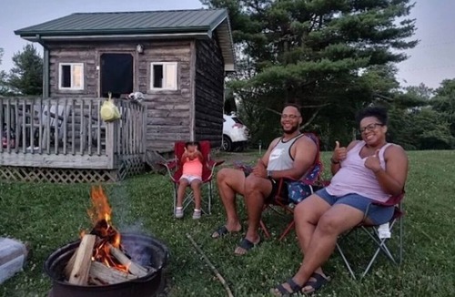 Fancy Gap Cabin | Blue Ridge Parkway Camping Cabin, Pet Friendly, Family Ready, Bath House Nearby