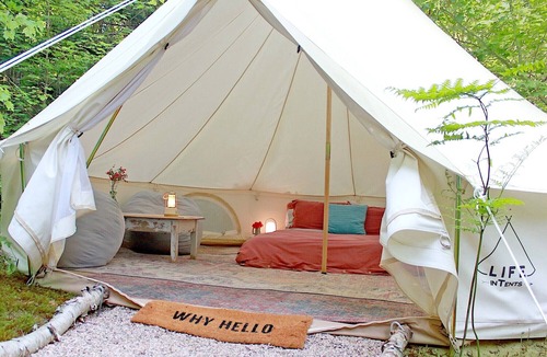Rye RV Rental | Boho Bell Tent: BLISS IN THE FOREST