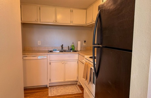 Lake Charles Apartment | Charming Two-Story Quadplex with Bedroom Balcony & Living Room Patio
