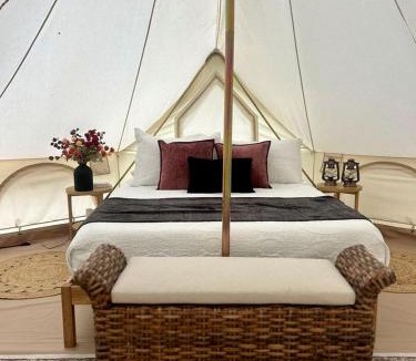 Gentry Other | Enchanting Mountain Glamping Tents with Elevated Decks and Fire Pit Near Gentry, AR