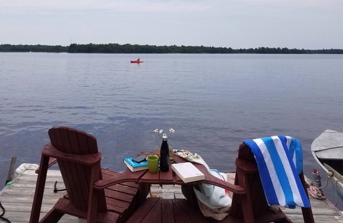 McMurrich/Monteith Cottage | Family Sunset views Lakefront Cottage | Private Waterfront, Dock & Shallow Water