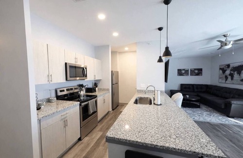 Speedway Apartment | Fast Lane Flat: Walk to Track, Dining & Parking