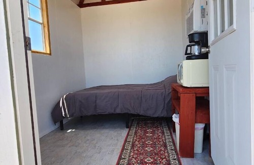Hudspeth County Cabin | Guadalupe Mnt view Cabin with Power, AC, Minifridge, Coffee pot and Microwave.