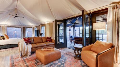 Mid America Other | Hot Springs Getaway: Fully Equipped Tented Cabin with Nature's Embrace and Private Hot Tub