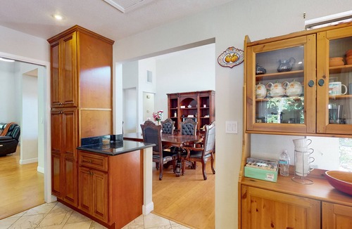 Fremont House | Inviting home with pool, fitness area, fireplace, & W/D