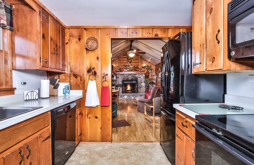 Conover Cabin | Lake front Log Home, 2 bedrooms with a private beach!