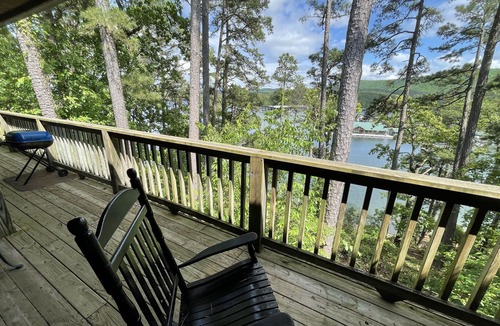 Mount Ida Cottage | Lake view three bedroom, three bath cottage with hot tub overlooking Lake Ouachita. by RedAwning