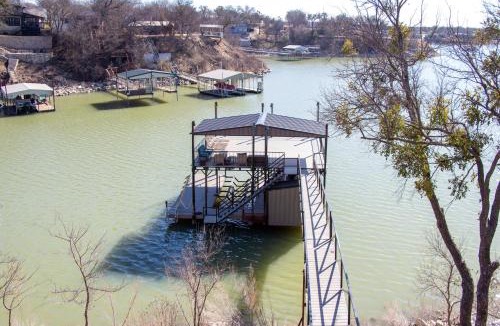 Lake Bridgeport House | Lakefront Home with Hot Tub and Private Dock