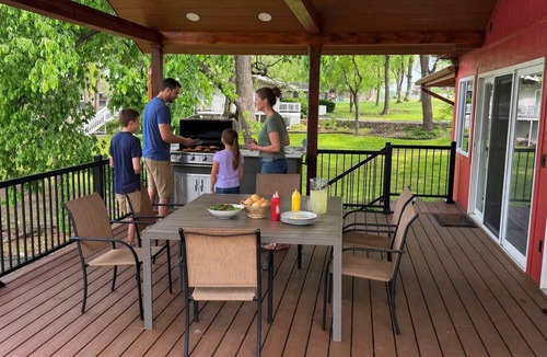 Afton House | Lakefront, Private Dock, Boat Slip and Indoor Fishing. Golf, airport next door.