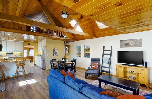 Bass Lake House | Lovely home with boat slip, association beach, large deck, WiFi & laundry