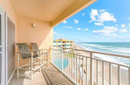Satellite Beach Condo | Luxury Oceanfront Penthouse: Heated Pool + Hot Tub & Private Balconies 🌅