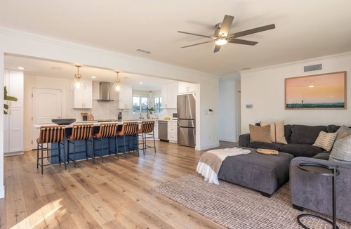 Huntington Beach House | Modern Coastal Family Retreat Private backyard