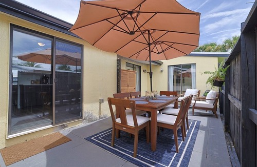 New Smyrna Beach Villa | Modern Coastal 2 bed 2 bath villa, pet friendly, 2 miles from beach