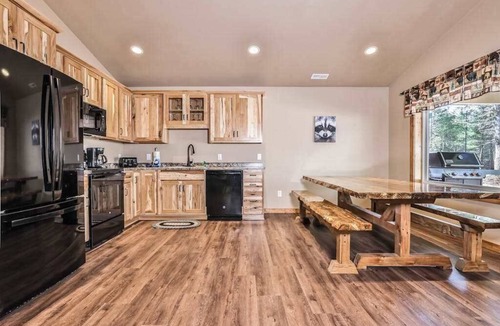 Conover House | Modern dog-friendly cabins w/hot tub, fireplace, patio, grill, central AC, & W/D