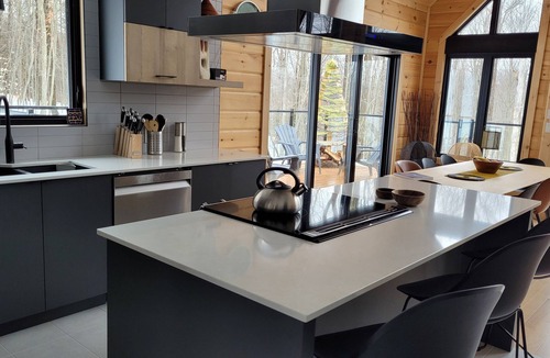 Lac Superieur Village Ski Chalet | Modern, warm and spacious, isolated, views, Lake and pool access (2 min. drive)
