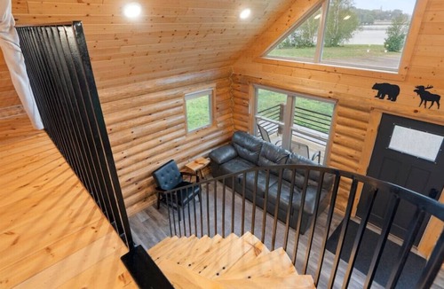 Houghton Cabin | Next to the snowmobile & recreation trails, on portage lake
