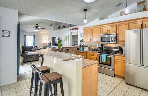 Palm Coast House | Palm Coast Comfort: Family Home w/Lanai, Big Yard