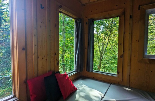 Saint-Faustin-Lac-Carre House | Perched lakeside treehouse, suspension bridge and deck | Lodging #16