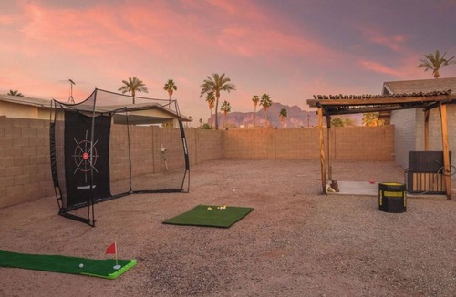 Palm Springs House | Pool Home Sleeps 10+ Large Fenced Yard Mountain Views Pet Friendly