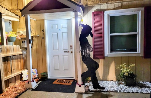 Lawrence House | Private fun rental, no stairs, massage Chair, fenced-in yard