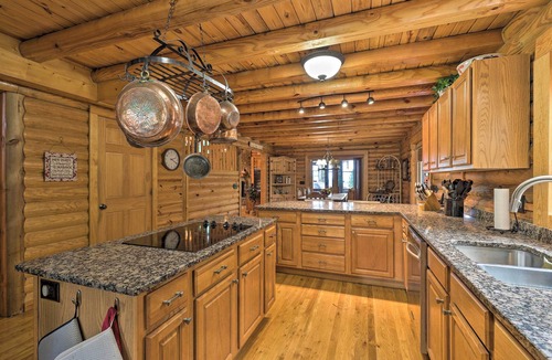Purlear Cabin | Purlear Luxury, Spacious Log Cabin w/Mtn Views!